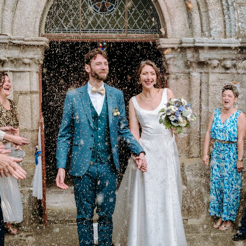 Sortie des mariés en Creuse