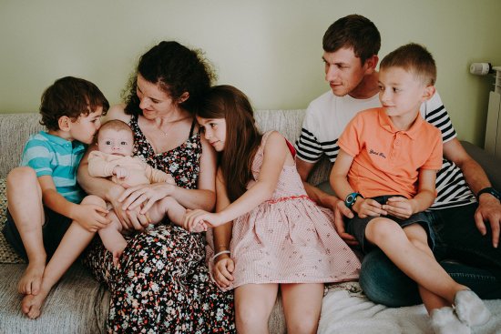 Séance photo avec toute la famille