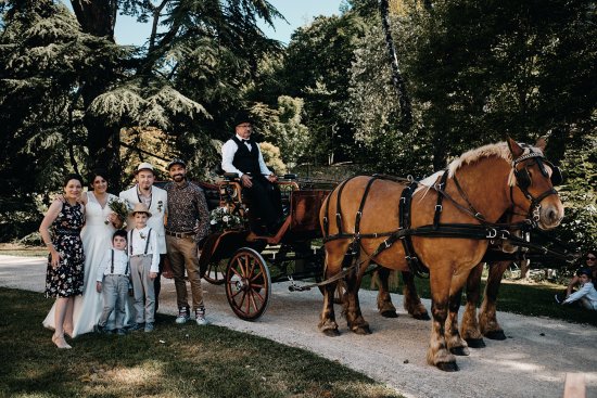 Calèche mariage Champêtre en Dordogne