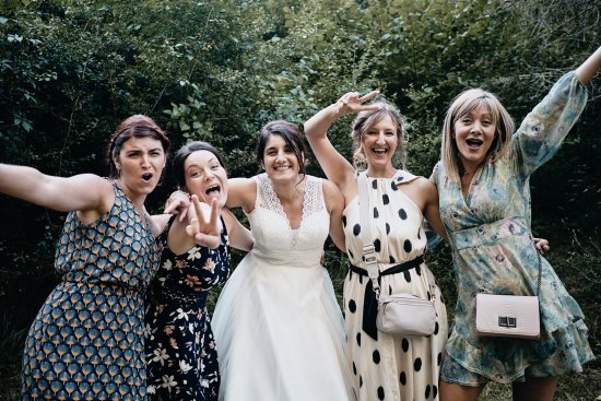 Groupe amies de la mariée mariage Champêtre en Dordogne