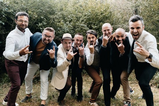 Groupe amis du marié mariage Champêtre en Dordogne