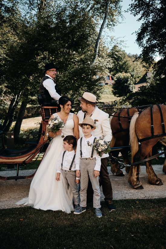 Calèche mariage Champêtre en Dordogne